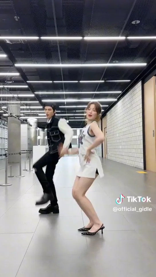 230524 official_gidle's Tiktok update with MC XIAOJUN