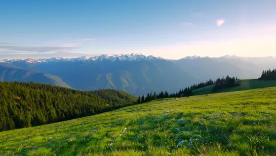 Nature Relax Video in 4K UHD (2 hours video) - Hurricane Hill Trail, Olympic Peninsula