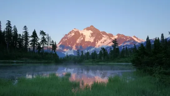 Mt. Baker - Artist Point, 4K Relaxation Video Nature Sounds Bird Songs - 1.5 hours