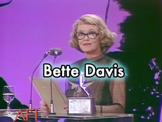 Bette Davis Accepts the AFI Life Achievement Award in 1977