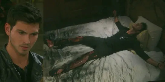 Seduced, stabbed, knocked out, tied on bed & legs burned scene of Ben