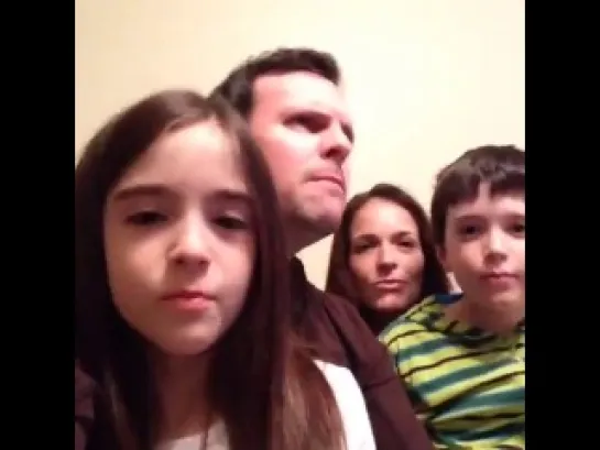 my family. my mother, father, brother and i.(Vine)