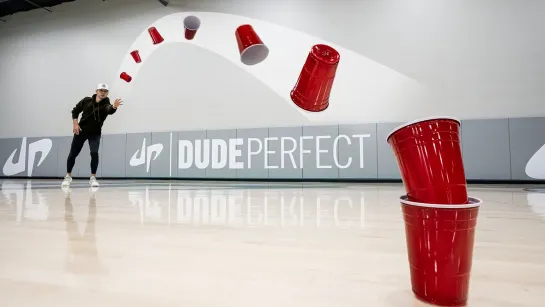 Dude Perfect | Cup Trick Shots ▸ 4K