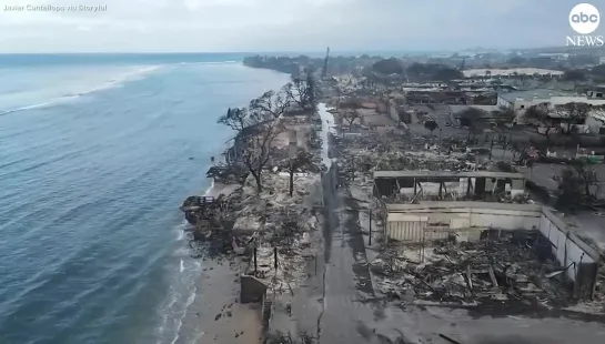 Drone footage reveals devastation after Maui fires ABC News