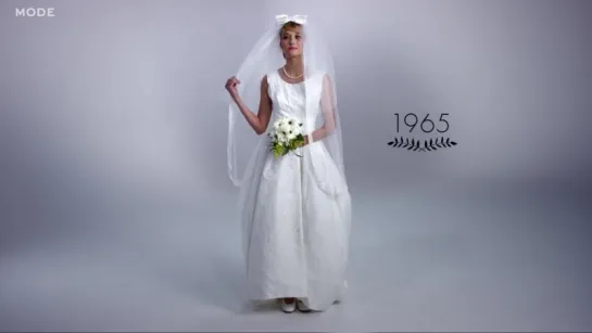 100 Years of Wedding Dresses in 3 Minutes