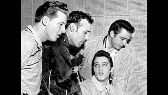 The Million Dollar Quartet - Elvis Presley,Carl Perkins,Jerry Lee Lewis,Johnny Cash.