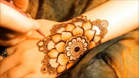 Flower Mandala Mehndi design- Мехенди Цветочная Мандала