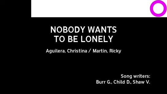 Cristina Aguilera, Ricky Martin - Nobody Wants To Be Lonely (караоке)