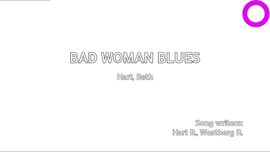 Beth Hart - Bad Woman Blues (караоке)