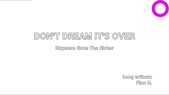 Sixpence None The Richer - Dont Dream Its Over (караоке)