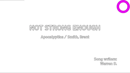 Apocalyptica, Brent Smith - Not Strong Enough (караоке)