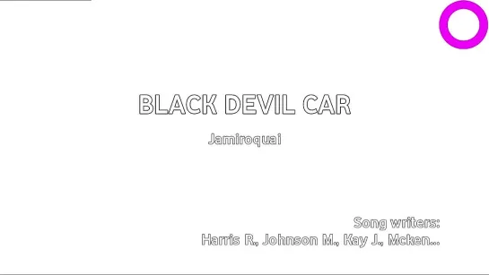 Jamiroquai - Black Devil Car (караоке)