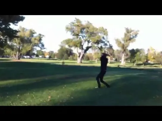 Dom plays golf