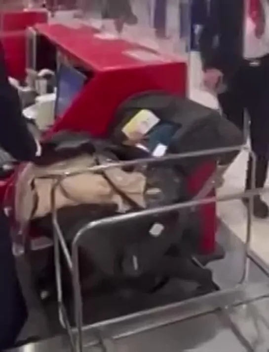 Arriving without a ticket for their baby, a couple left their infant at the check-in count