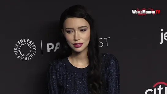 Christian Serratos arrives at The Walking Dead 2019 PaleyFest LA