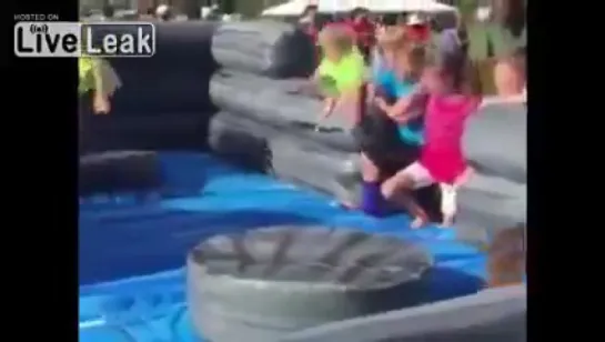 Kid Fails At Obstacle Course