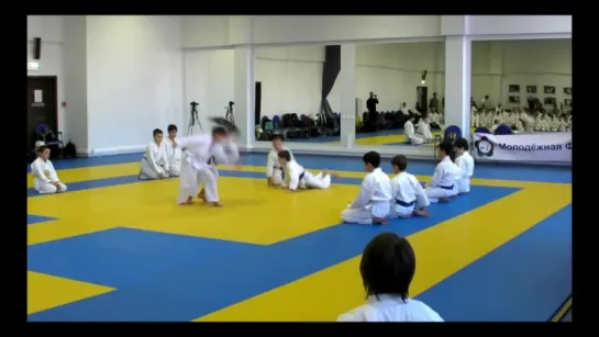 Aikido demonstration.Children. Айкидо. Дети.