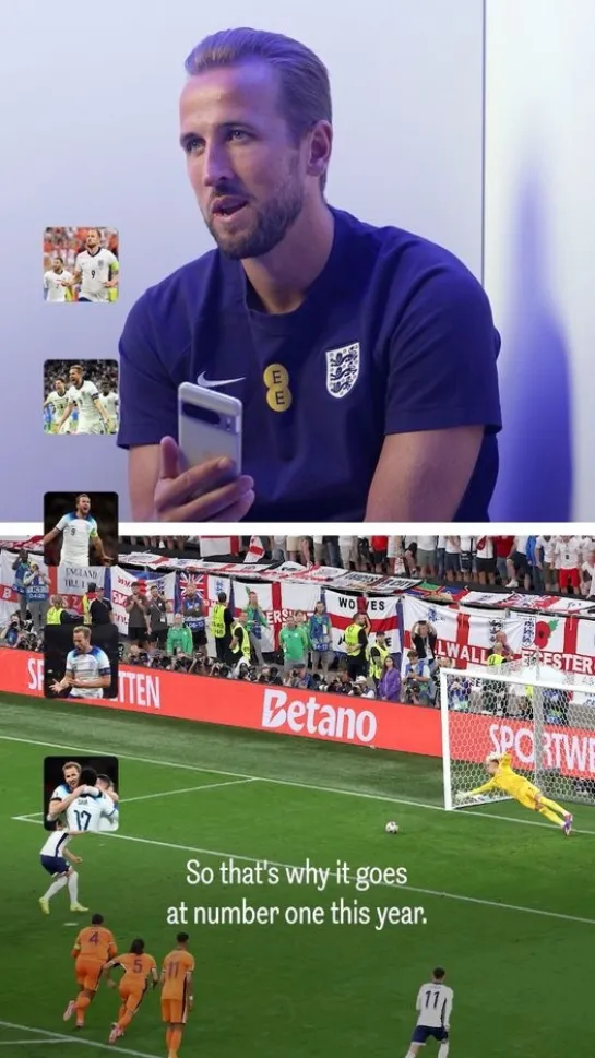 Harry Kane receives the England men's Top Goalscorer award for 2023-24