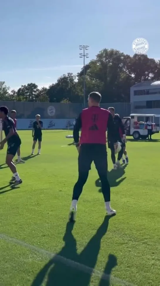 Manuel Neuer training with the team today