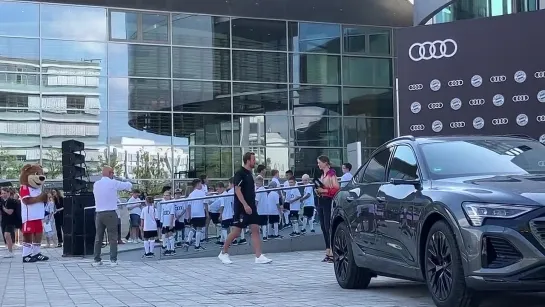 Harry Kane at the Audi car handover in Ingolstadt