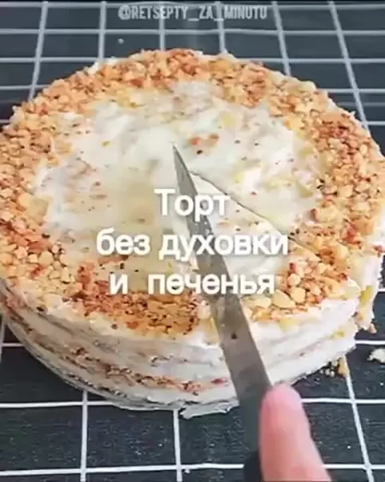 Фантастический торт без духовки и печенья