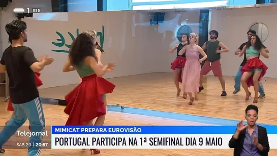 Mimicats rehearsals in Portugal for Eurovision