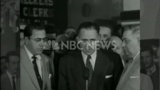 "Tough Tony" Anastasia at the grand opening of longshoremans club 1954