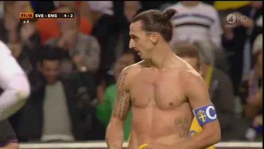 Zlatan Ibrahimovic amazing goal (Sweden vs England)