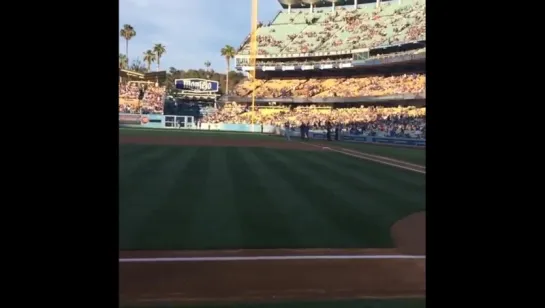 Honored to throw the first pitch.