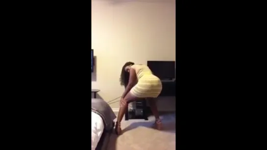 Two chicks twerking before going to the club