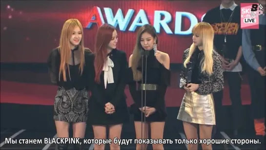 [JBP] 161116 BLACKPINK Winning Rookie Award @ 2016 Asia Artist Awards [рус.саб]