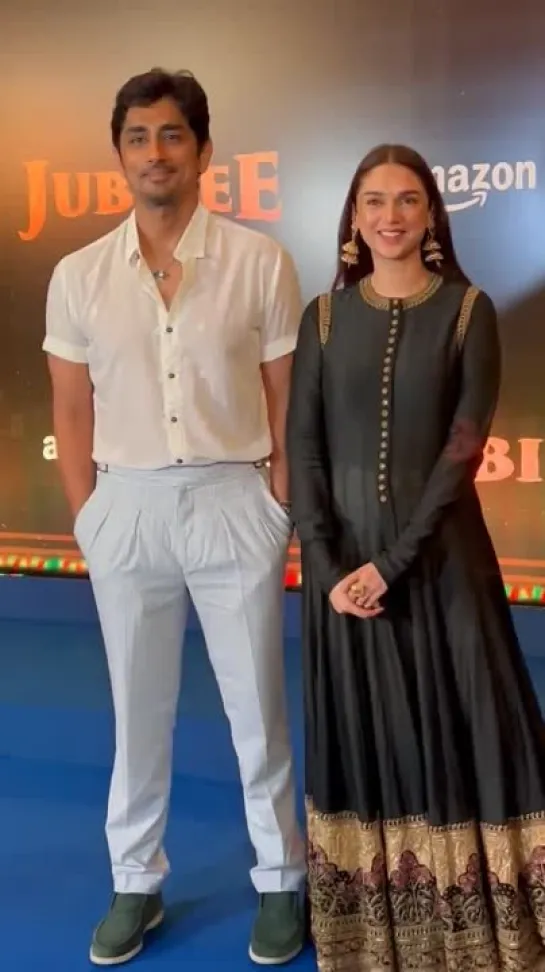 2023-04-08 Aditi Rao Hydari and Siddharth at the screening of Jubilee