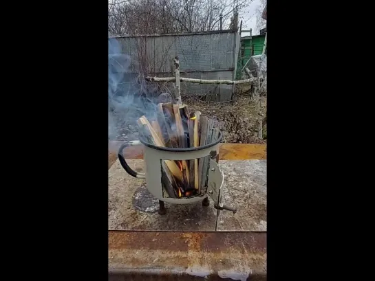 Печь из металлической кружки -- Идеи для сада | дача | ландшафт| огород