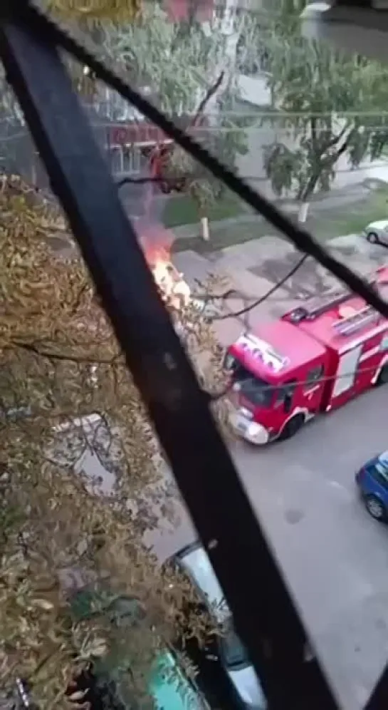 Машина загорелась на Западном в Тирасполе вчера вечером