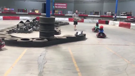 Forever Spinning Kid On Kart