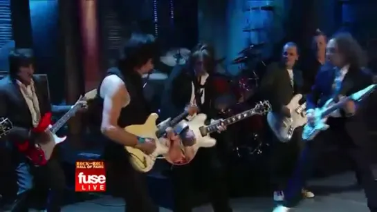 Jeff Beck, Jimmy Page and Flea with Metallica - Train Kept A Rollin 2009 HQ