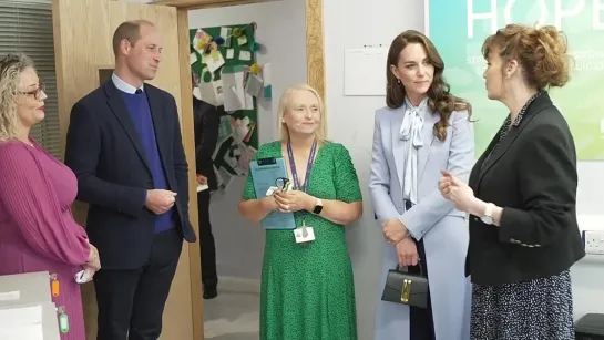 William and Kate visit suicide prevention charity