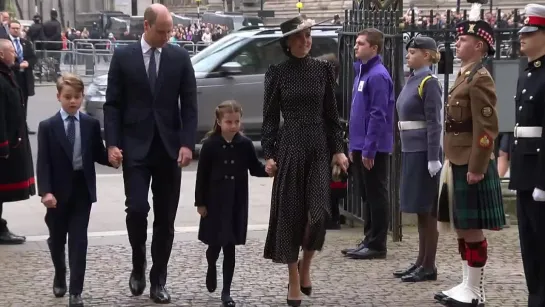 The Royal Family Arrive for Prince Philip Service