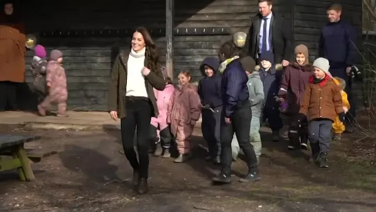 Kate shares royal cuddles and chops wood with Danish tots