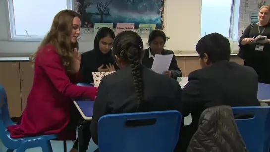 The Duchess of Cambridge visits Nower Hill High School