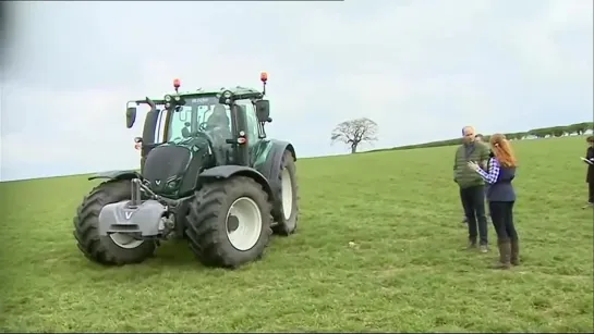 William and Kate Drive a Tractor During Farm Visit