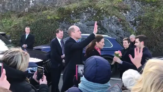 William and Kate charmed children and adults at Mumbles pier.