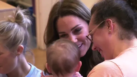 Catherine Duchess of Cambridge visit in Ely and Caeru Children's centre.