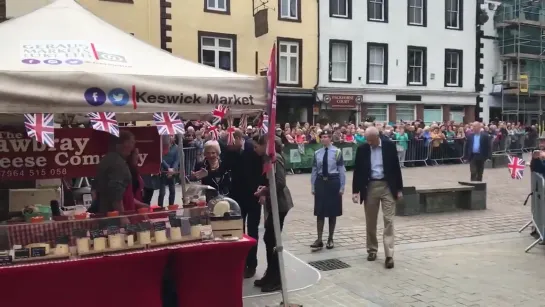 Duke and duchess of Cambridge arrive in Keswick