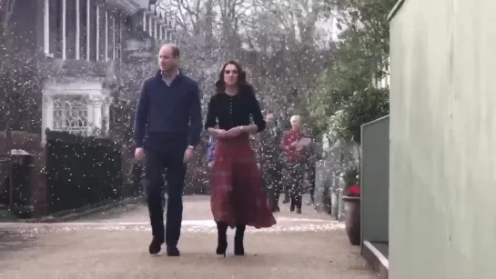 The Duke and Duchess of Cambridge arrive for their Christmas party!