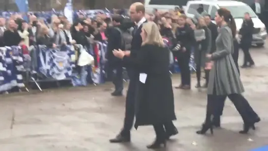 The Duke and Duchess of Cambridge are  meeting staff