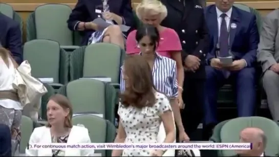 Meghan and Kate have taken their seats in the Royal Box at Centre Court