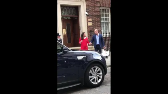 VIDEO A clearly delighted princeWilliam carries his new son into the car. Kate then straps him into the seat.