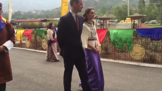 Video of Kate and William's welcome into Bhutan