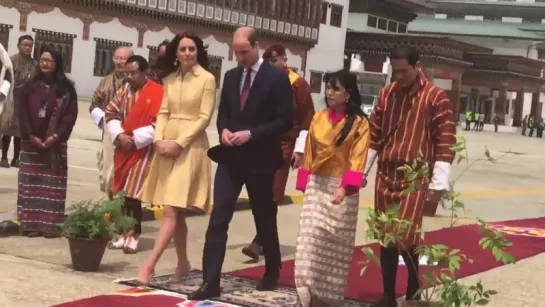 William and Kate's arrival in Bhutan